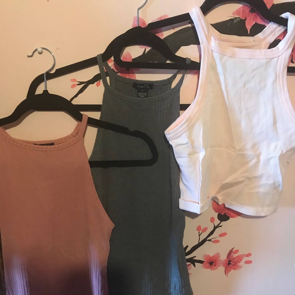 Ribbed tank tops